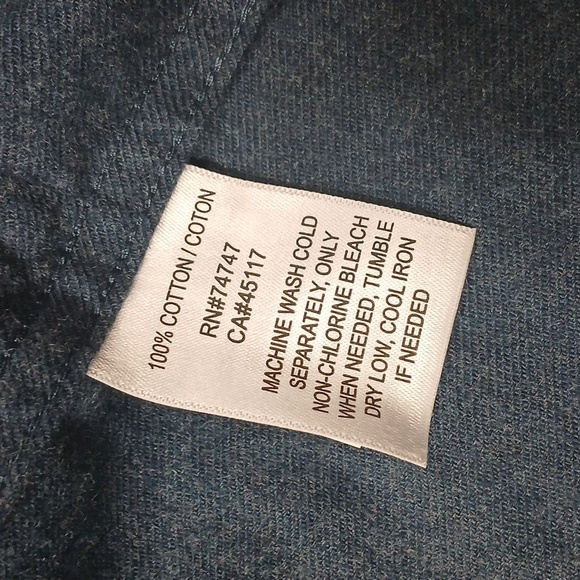 Red Head Men's Blue Button-Up Shirt ( flannel) small size new - Picture 5 of 5